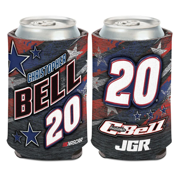 Christopher Bell 2026 Patriotic #20 Can Hugger 12oz Cooler NASCAR