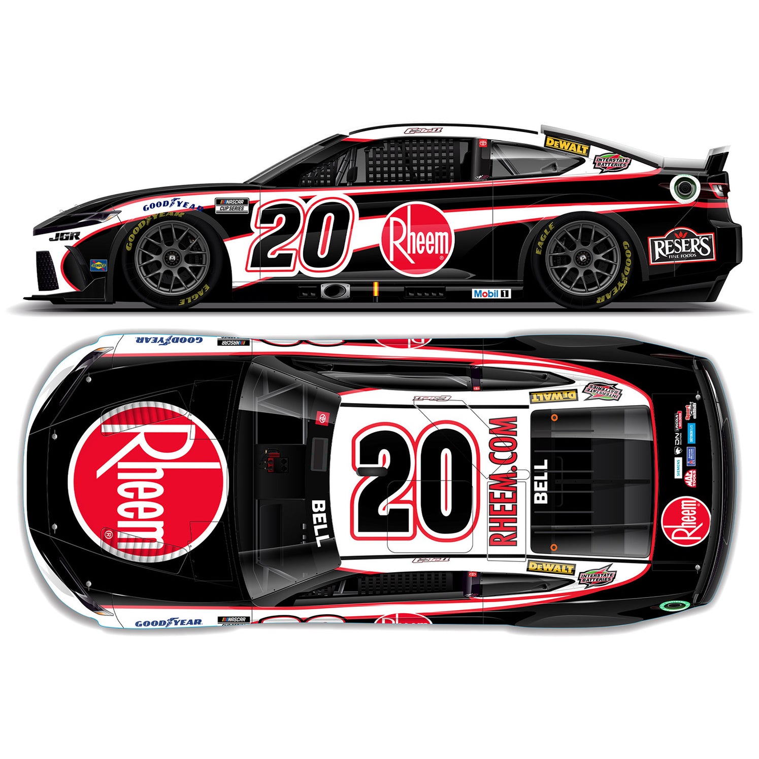 Christopher Bell ELITE Rheem 124 2025 Diecast Car Preorder Currently