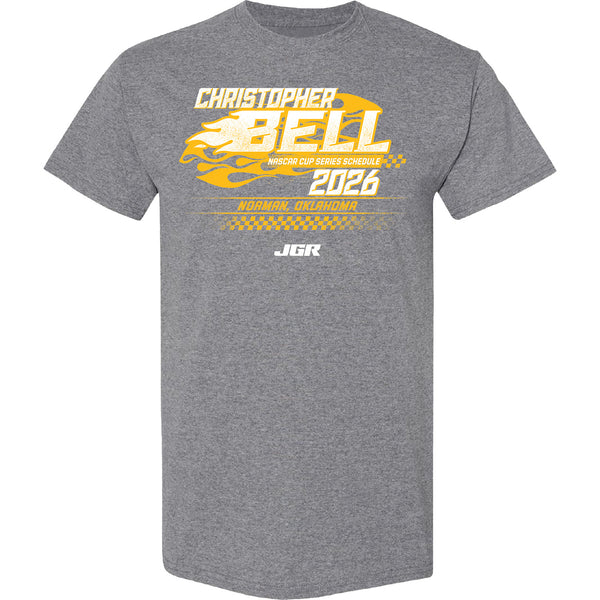 Christopher Bell 2026 NASCAR Cup Series Schedule T-Shirt Gray #20