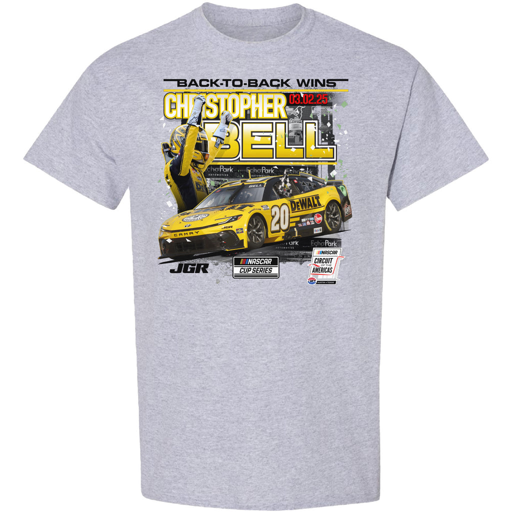 Christopher Bell 2025 COTA Race Win T-Shirt Dewalt #20 NASCAR