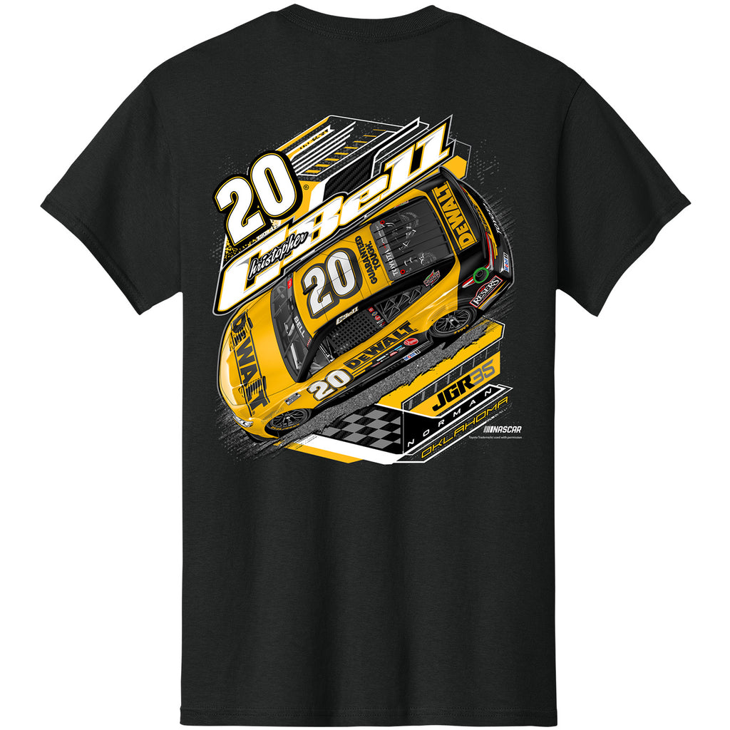 Christopher Bell 2026 DeWalt Black 2-Spot T-Shirt #20 NASCAR