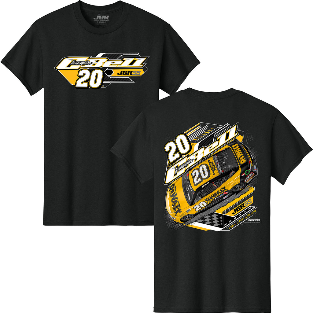 Christopher Bell 2026 DeWalt Black 2-Spot T-Shirt #20 NASCAR