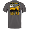 Christopher Bell 2025 DeWalt Charcoal 2-Spot T-Shirt Gray #20 NASCAR