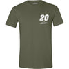 Christopher Bell 2025 Military Green #20 Patriotic Flag T-Shirt