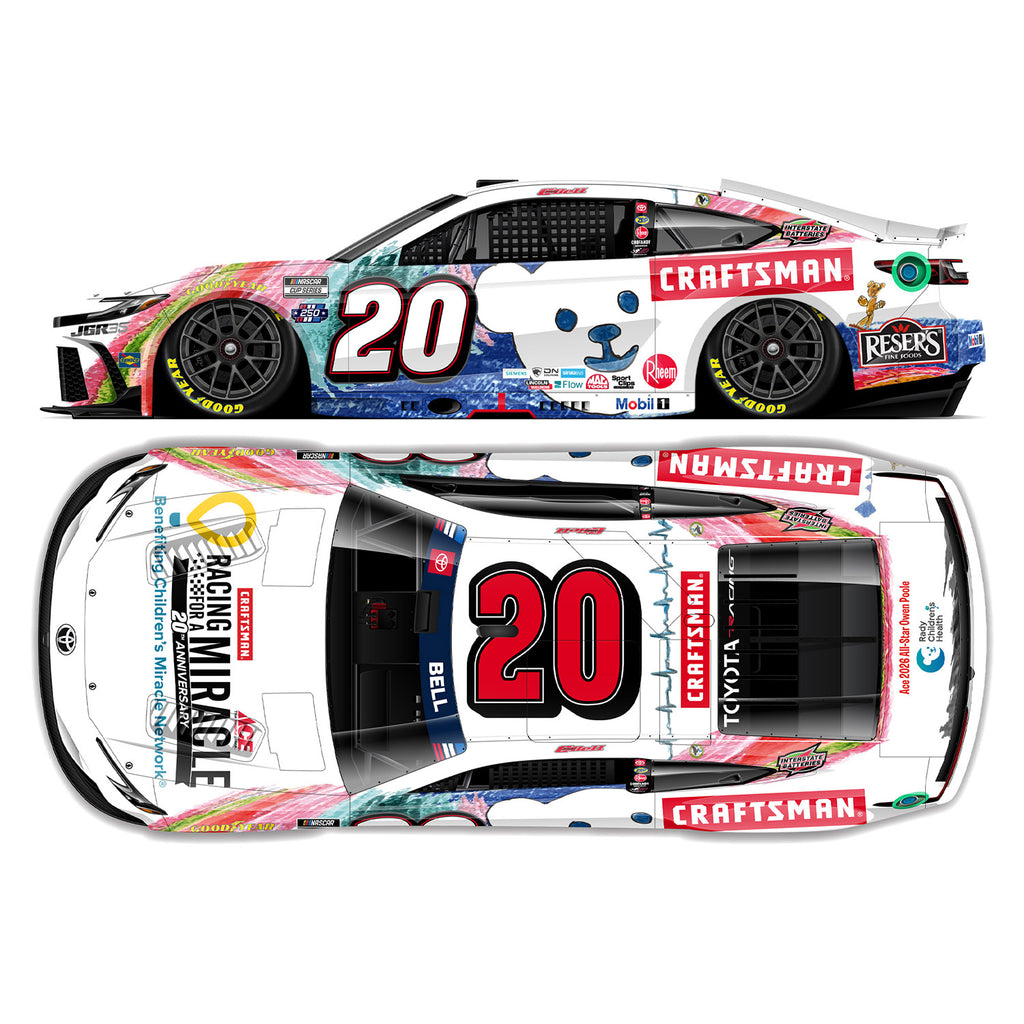Christopher Bell Craftsman Racing For A Miracle 1:24 Standard 2026 Diecast Car #20 NASCAR