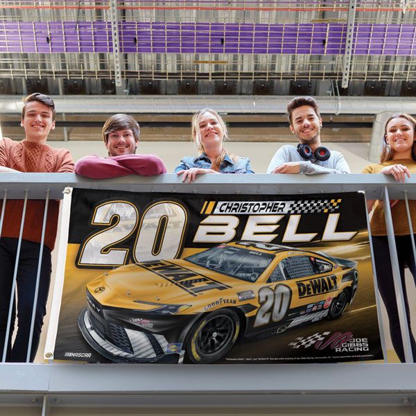 Christopher Bell 2024 DeWalt #20 One-Sided NASCAR 3x5 Flag