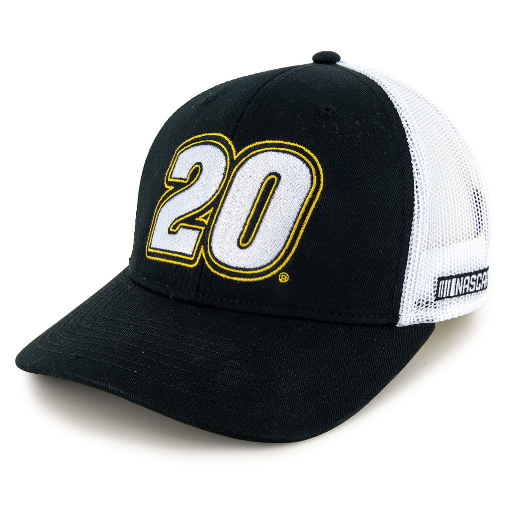 Christopher Bell 2026 Big Number #20 Mesh NASCAR Hat Exclusive Black/White
