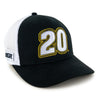 Christopher Bell 2026 Big Number #20 Mesh NASCAR Hat Exclusive Black/White