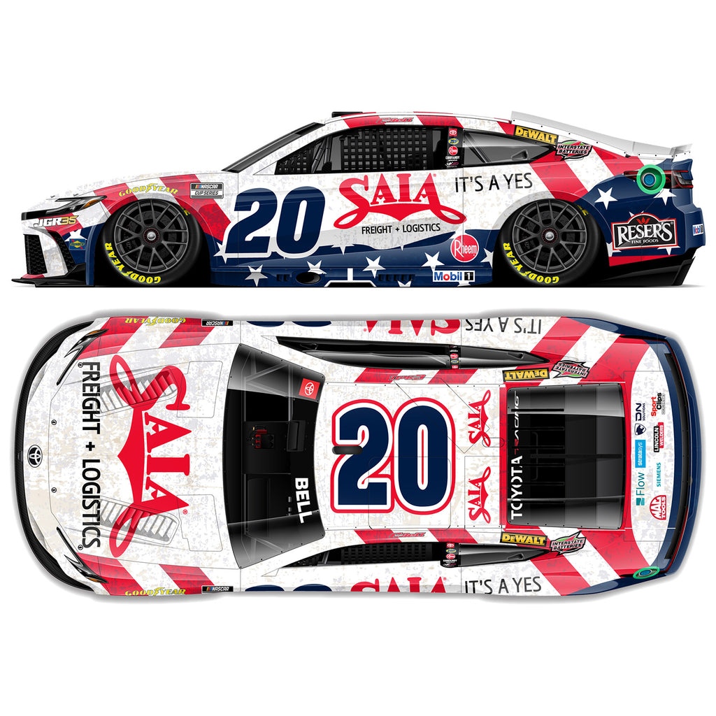Christopher Bell ELITE SAIA Patriotic 1:24 2026 Diecast Car #20 NASCAR