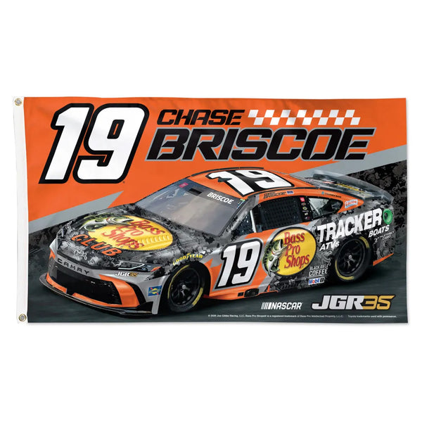 Chase Briscoe 2026 Bass Pro Shops #19 Car 3x5 Flag NASCAR