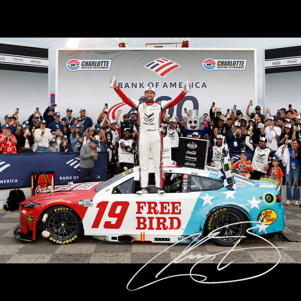 Chase Briscoe Autographed Charlotte Race Win 1:24 Standard 2026 Diecast Car Free Bird #19 NASCAR