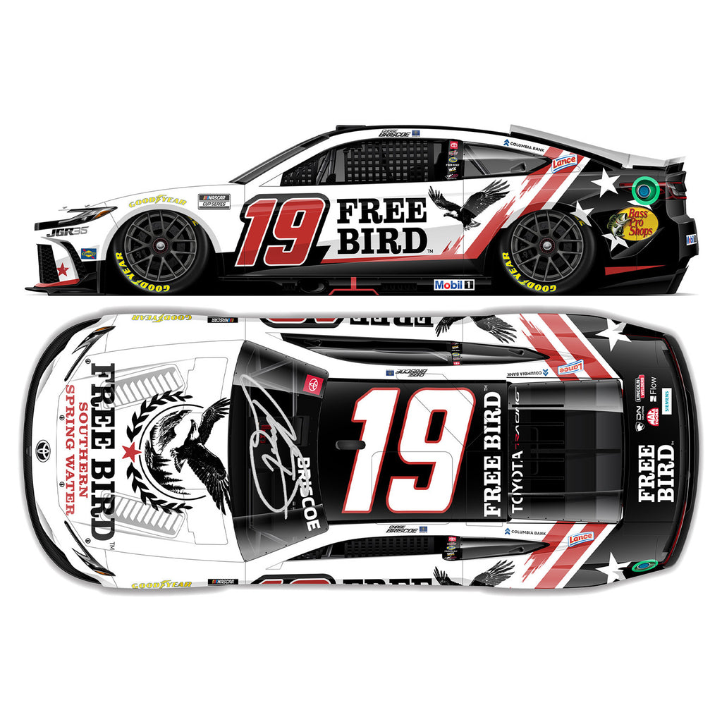 Chase Briscoe Autographed Free Bird 1:24 Standard 2026 Diecast Car #19 NASCAR