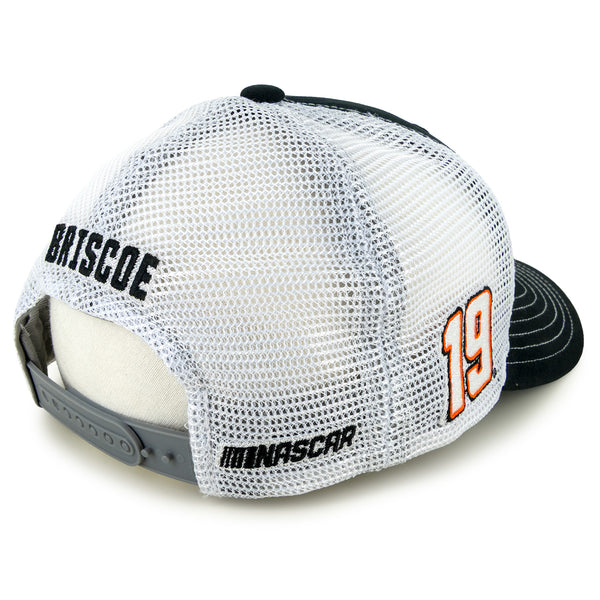 Chase Briscoe 2025 Bass Pro Shops #19 Sponsor Mesh Hat Black/White NASCAR