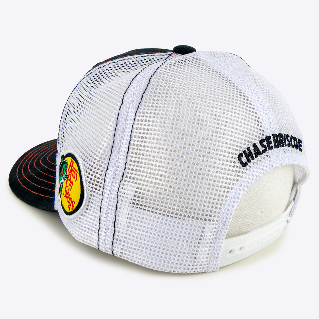 Chase Briscoe 2025 Striped #19 Mesh Hat Black/White NASCAR