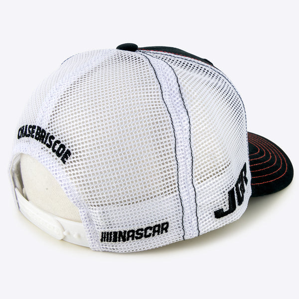 Chase Briscoe 2025 Striped #19 Mesh Hat Black/White NASCAR