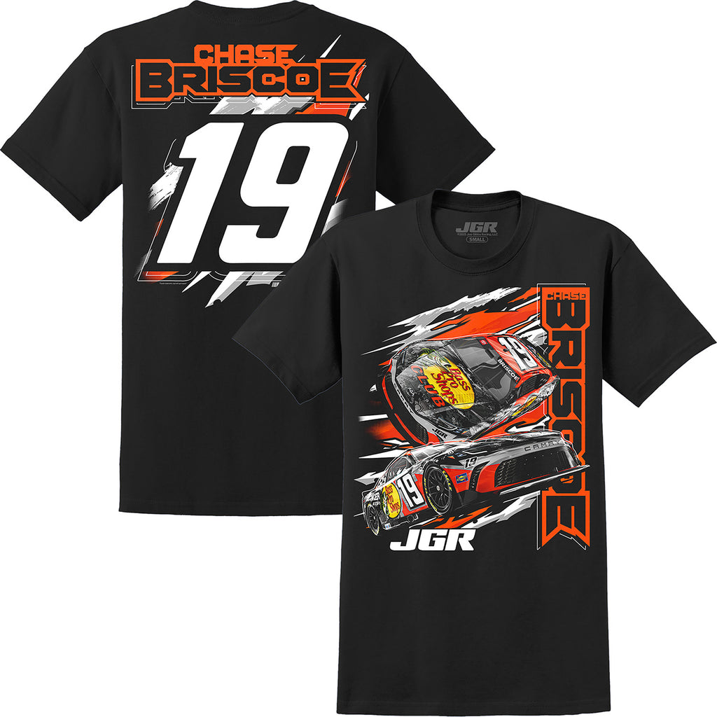 Chase Briscoe 2025 Bass Pro Shops Black #19 2-Spot T-Shirt NASCAR