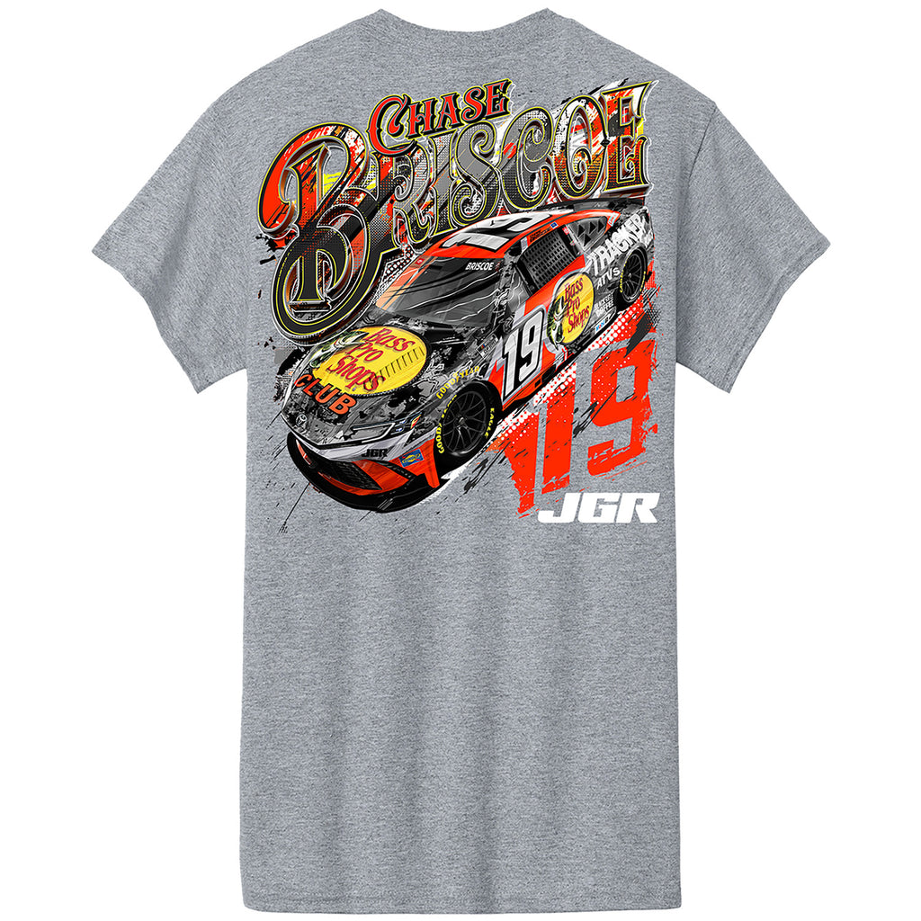 Chase Briscoe 2025 Bass Pro Shops SPG 2-Spot T-Shirt Gray #19 NASCAR