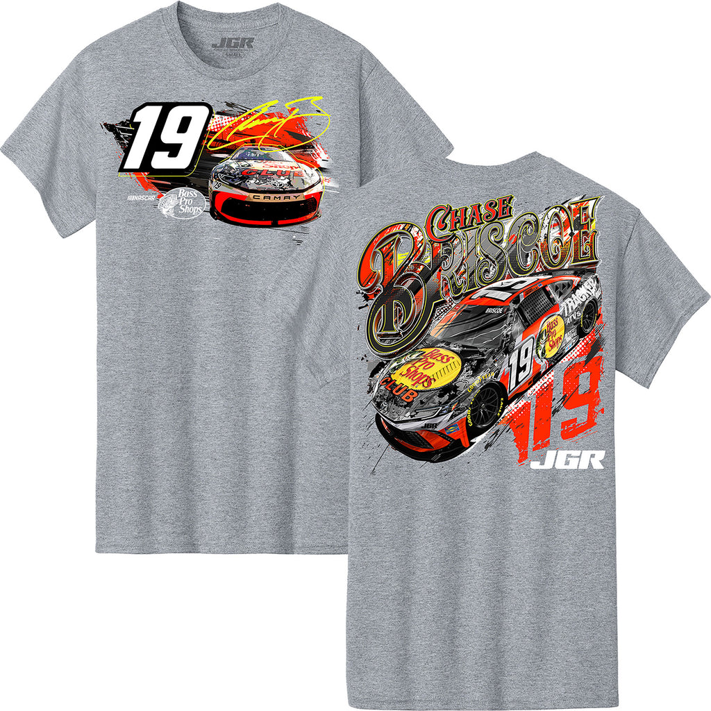 Chase Briscoe 2025 Bass Pro Shops SPG 2-Spot T-Shirt Gray #19 NASCAR