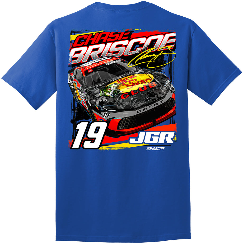 Chase Briscoe 2025 Bass Pro Shops #19 Royal 2-Spot T-Shirt Blue NASCAR