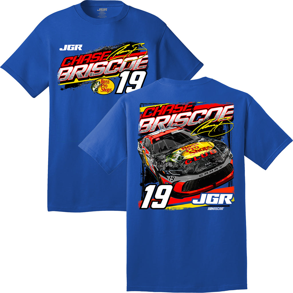 Chase Briscoe 2025 Bass Pro Shops #19 Royal 2-Spot T-Shirt Blue NASCAR