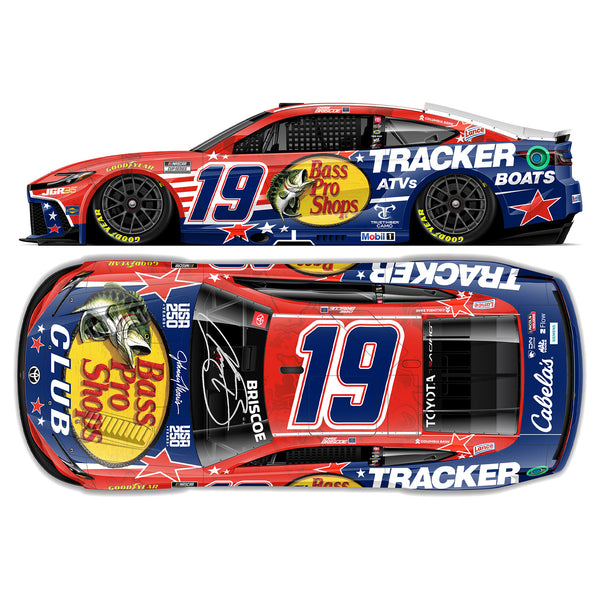 Chase Briscoe Autographed Bass Pro Shops Patriotic Salutes 1:24 Standard 2026 Diecast Car #19 NASCAR