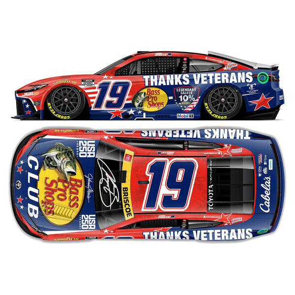 Chase Briscoe Autographed Bass Pro Shops Thanks Veterans 1:24 Standard 2026 Diecast Car #19 NASCAR