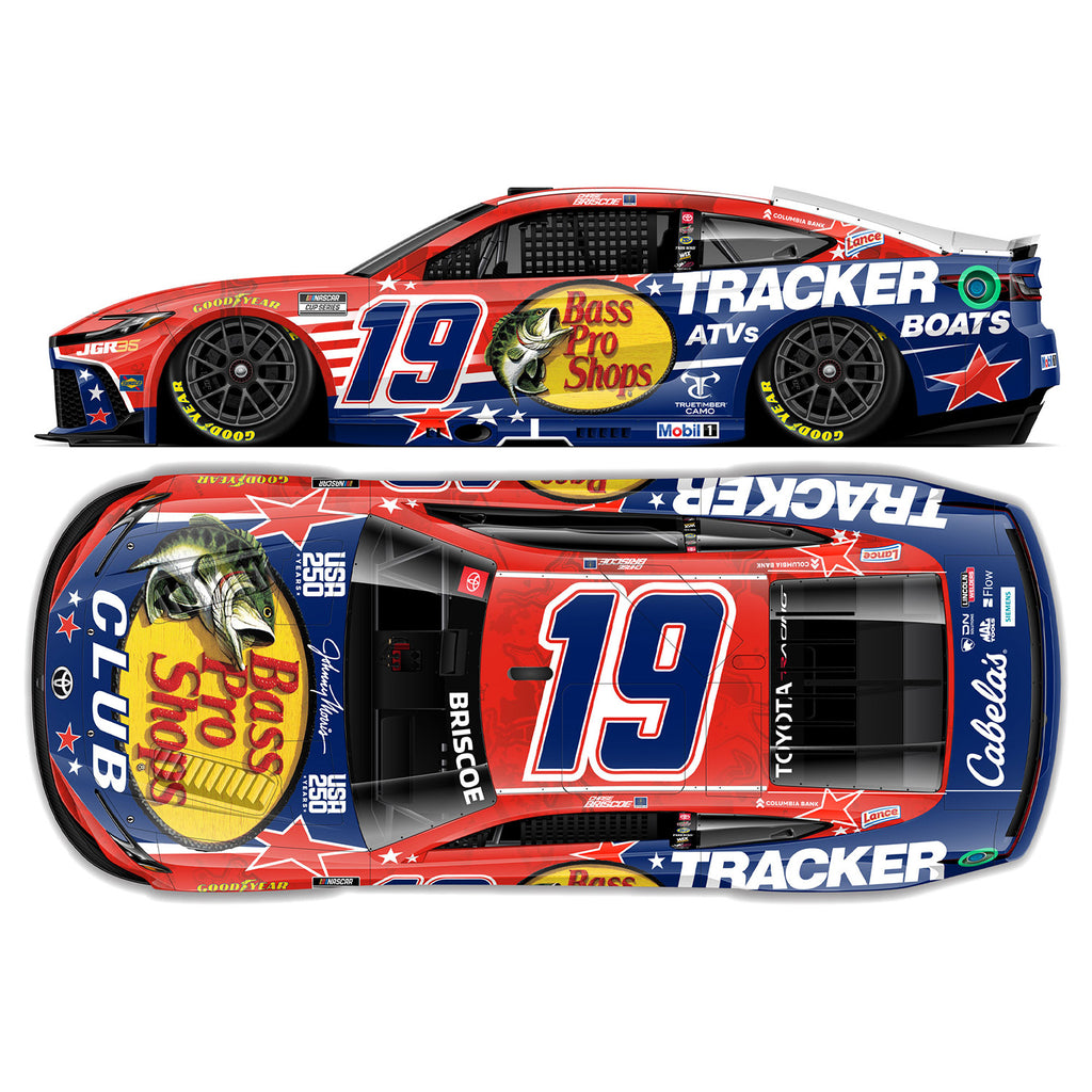 Chase Briscoe Bass Pro Shops Patriotic Salutes 1:64 2026 Diecast Car #19 NASCAR