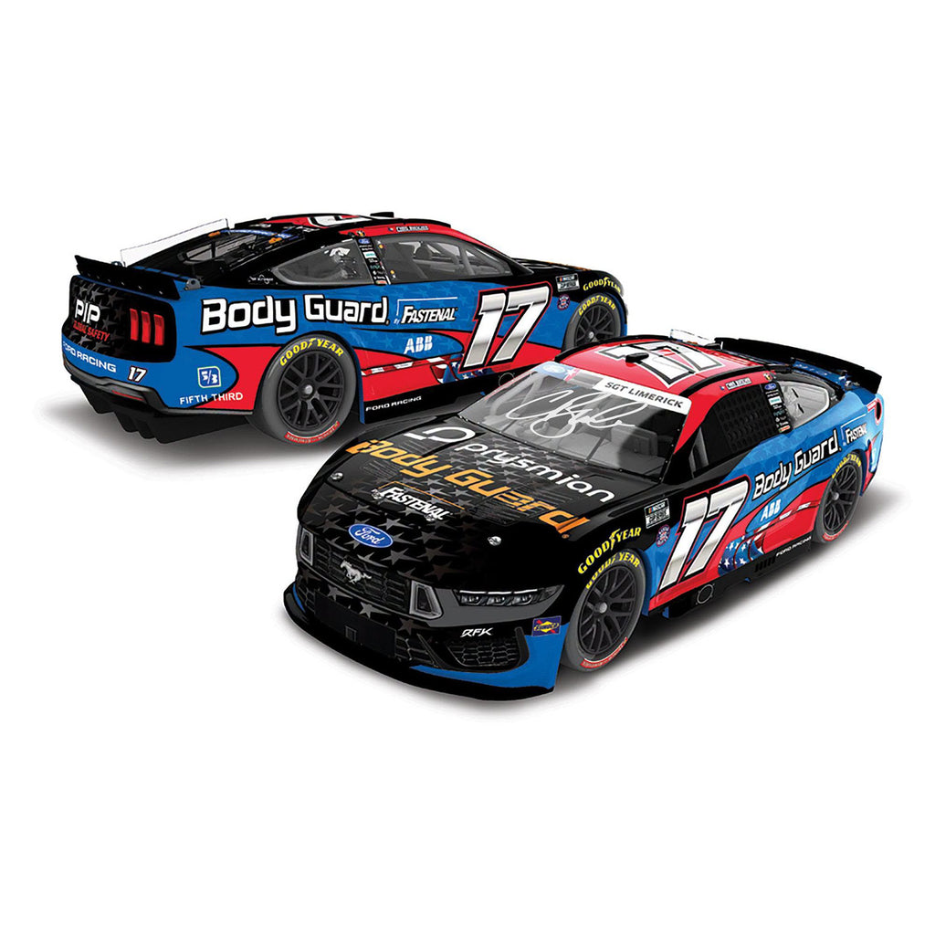 Chris Buescher Autographed Body Guard Patriotic Salutes 1:24 Standard 2026 Diecast Car #17 NASCAR