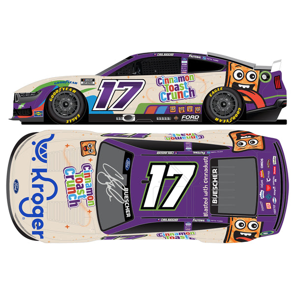 Chris Buescher Autographed Kroger / Cinnamon Toast Crunch 1:24 Standard 2025 Diecast Car #17 NASCAR
