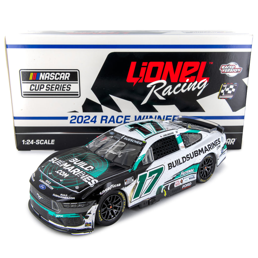Chris Buescher Autographed Watkins Glen Race Win 1:24 Standard 2024 Diecast Car BuildSubmarines #17 NASCAR