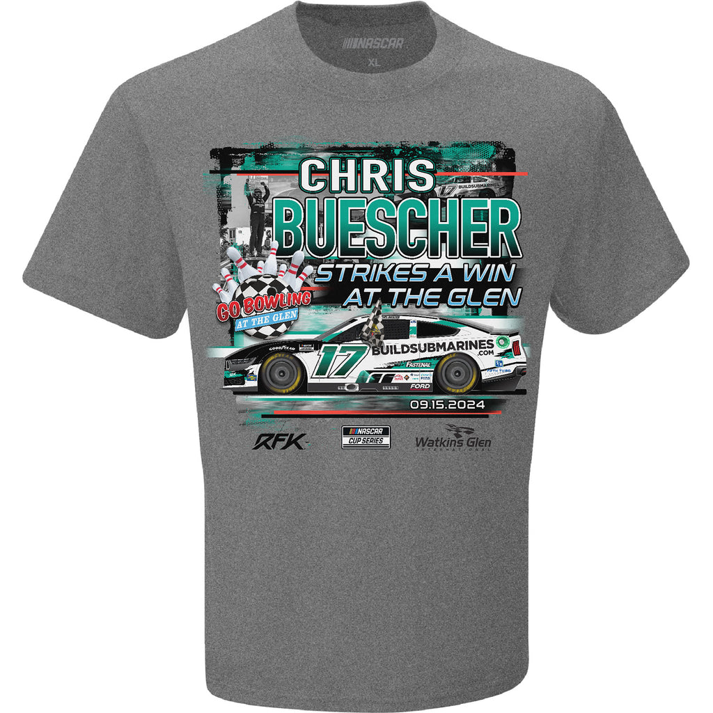 Chris Buescher 2024 Watkins Glen Race Win T-Shirt #17 NASCAR