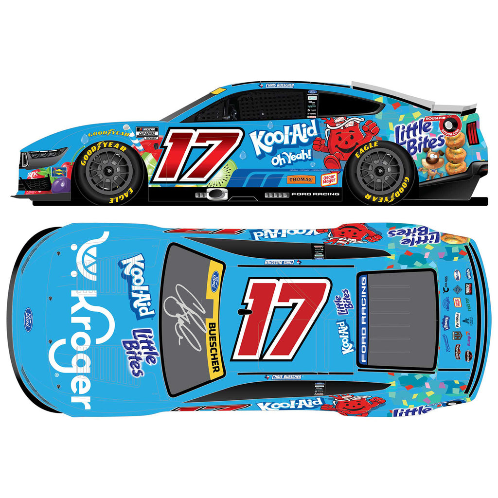Chris Buescher Autographed Kroger / Kool-Aid / Little Bites 1:24 Standard 2026 Diecast Car #17 NASCAR
