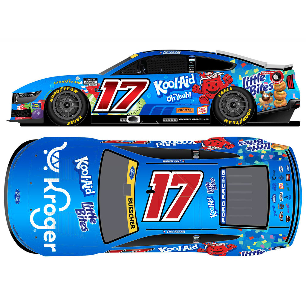 Chris Buescher Color Chrome Kroger / Kool-Aid / Little Bites 1:24 2026 Diecast Car #17 NASCAR