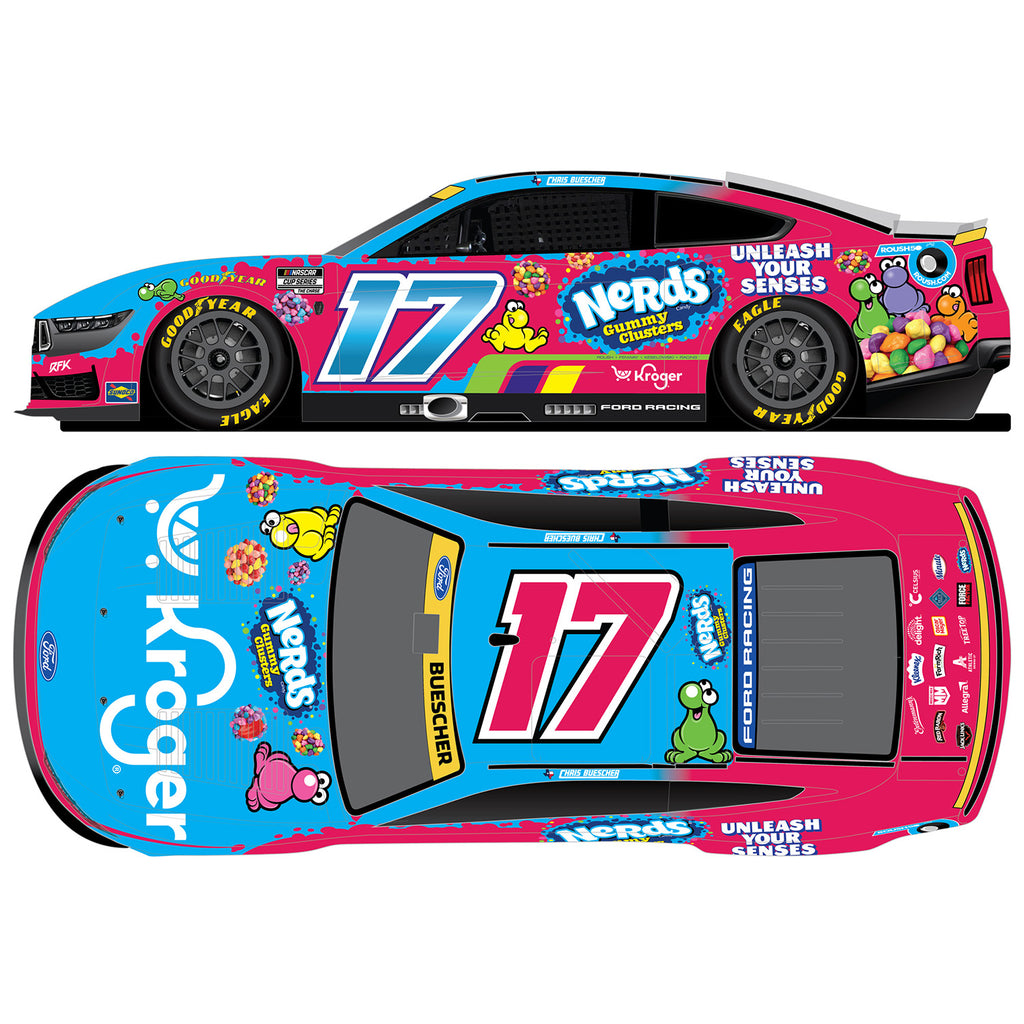 Chris Buescher Kroger / Nerds Gummy Clusters 1:24 Standard 2026 Diecast Car #17 NASCAR
