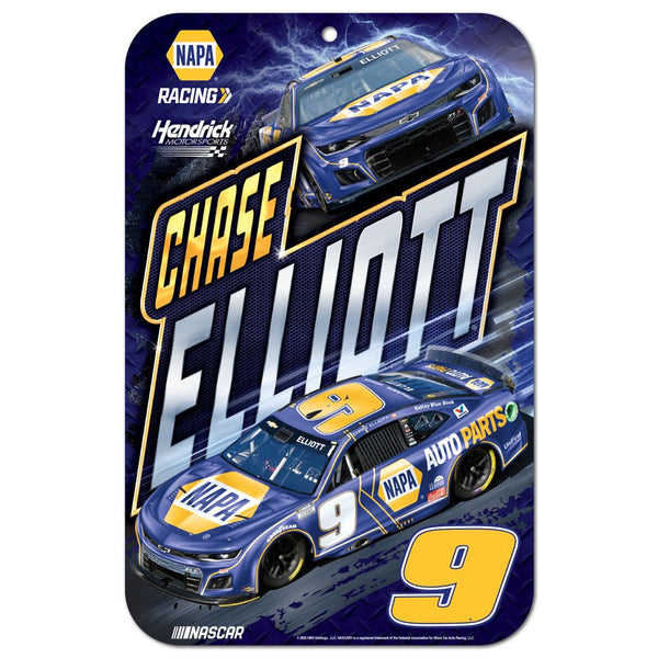 Chase Elliott 2025 NAPA #9 11x17 Plastic Sign NASCAR