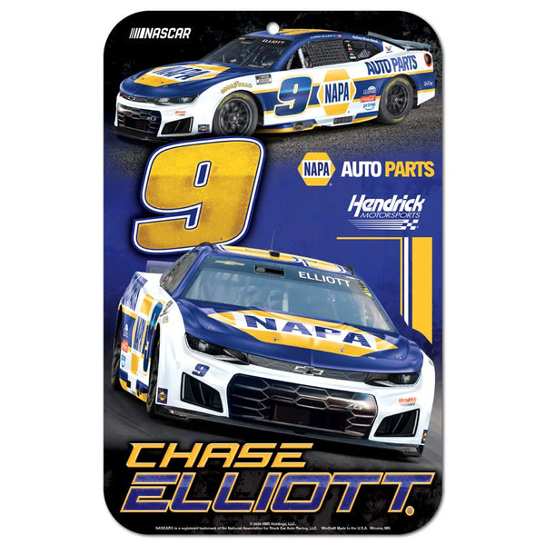 Chase Elliott 2026 NAPA #9 11x17 Plastic Sign NASCAR