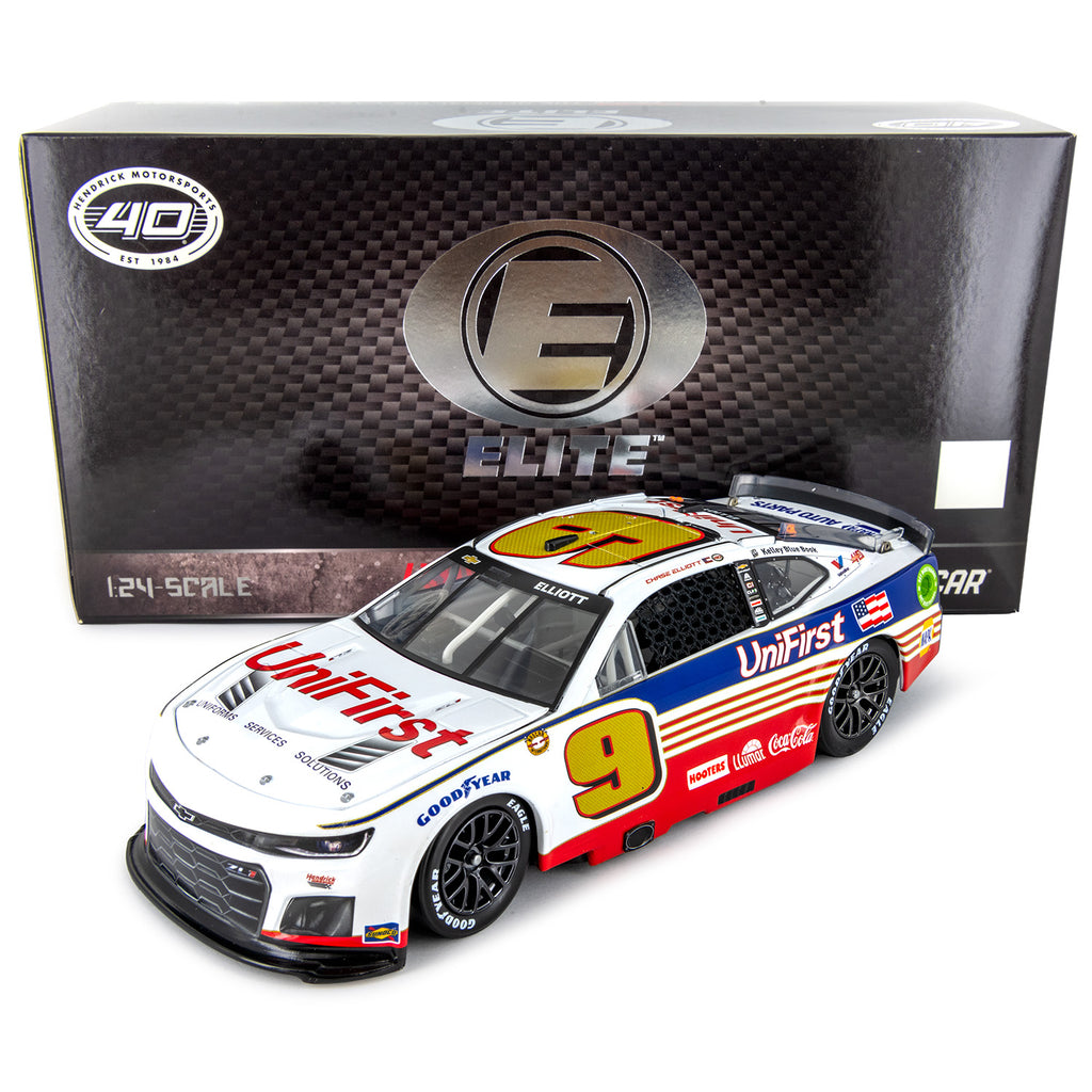 Chase Elliott ELITE Darlington Throwback to 2014 Dale Earnhardt Jr 1:24 2024 Diecast Car Unifirst #9 NASCAR