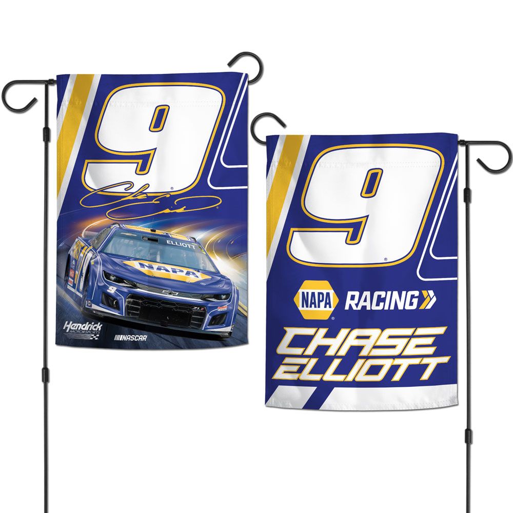 Chase Elliott 2024 NAPA Two Sided 12x18 Garden Flag Preorder