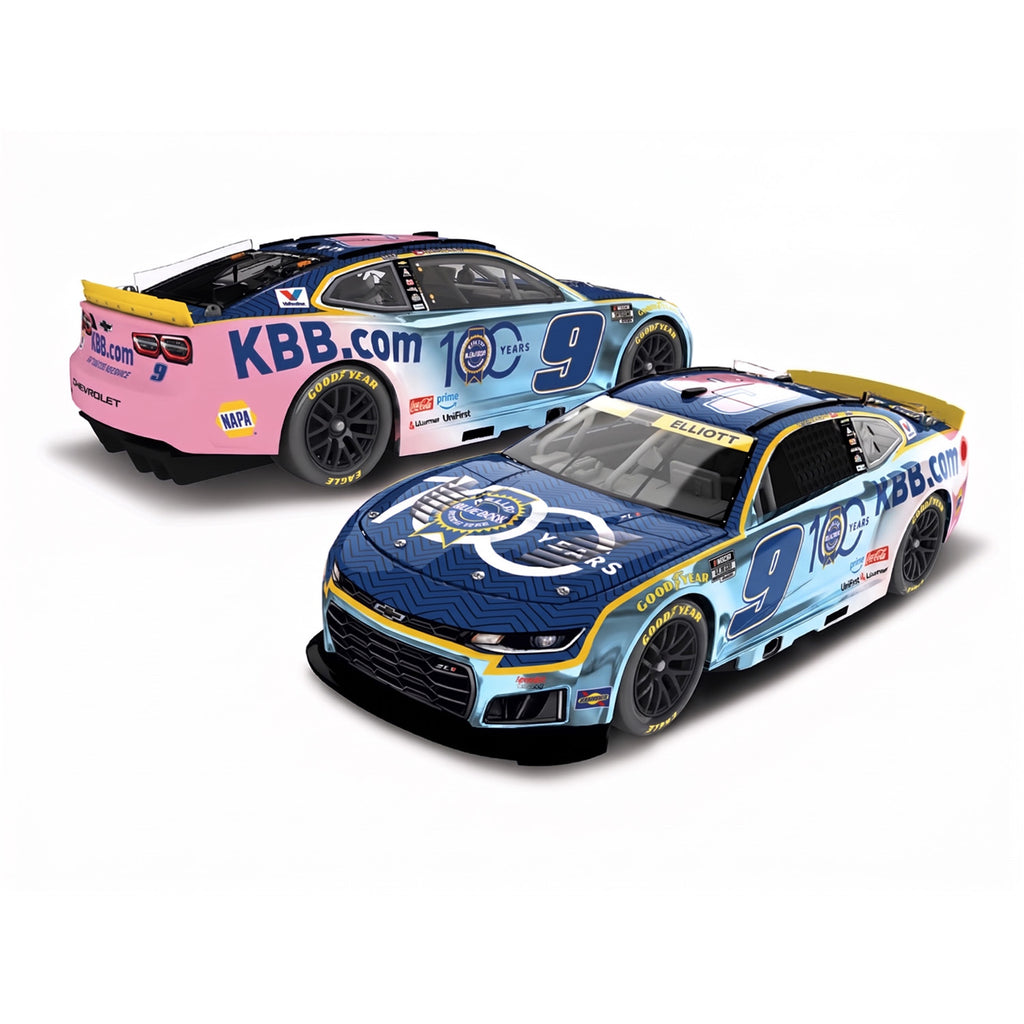 Chase Elliott Color Chrome Kelley Blue Book 100th Anniversary 1:24 2026 Diecast Car #9 NASCAR