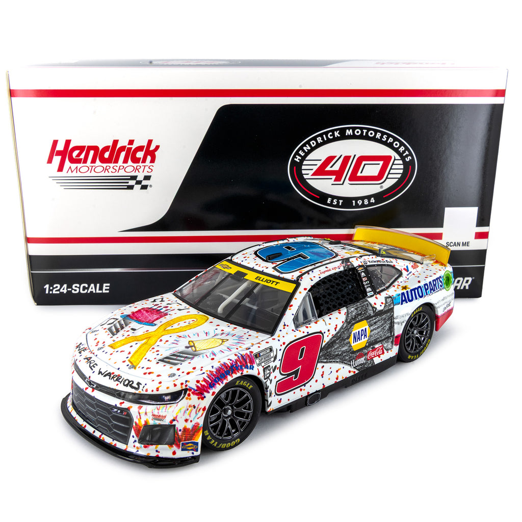 Chase Elliott NAPA Children's Healthcare of Atlanta / Desi9n to Drive 1:24 Standard 2024 Diecast Car 9 NASCAR
