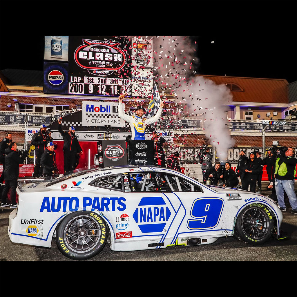 Chase Elliott Clash at Bowman Gray Race Win 1:24 Standard 2025 Diecast Car #9 NAPA NASCAR