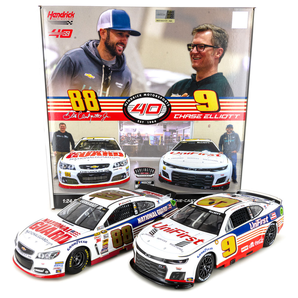 Chase Elliott / Dale Earnhardt Jr Darlington Throwback 2-Car Set 1:24 Standard 2024 Diecast Car NASCAR