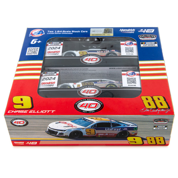 Chase Elliott / Dale Earnhardt Jr Darlington Throwback 2-Car Set 1:64 Standard 2024 Diecast Cars NASCAR