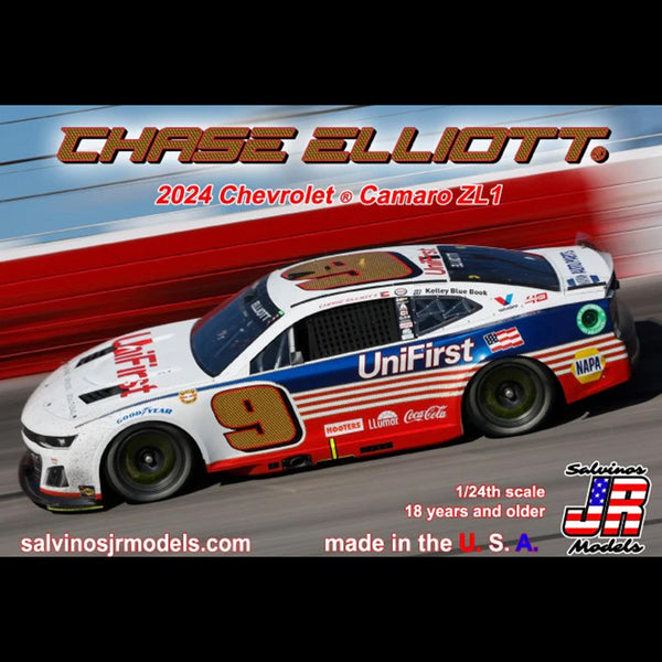 Chase Elliott 2024 Darlington Throwback 1:24 Adult Salvinos JR Model Car Kit #9 NASCAR