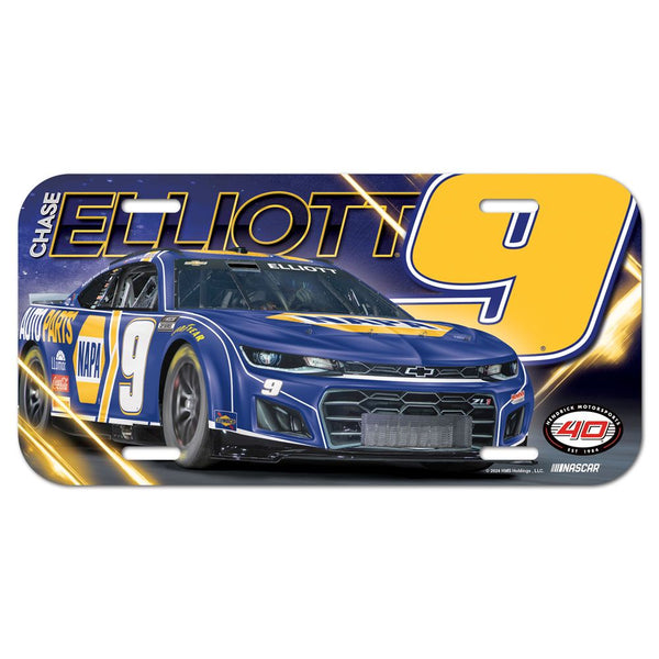 Chase Elliott 2024 NAPA Plastic Car License Plate #9 NASCAR
