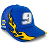 Chase Elliott 2025 Flame #9 Mesh Hat Blue NASCAR
