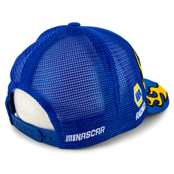 Chase Elliott 2025 Flame #9 Mesh Hat Blue NASCAR