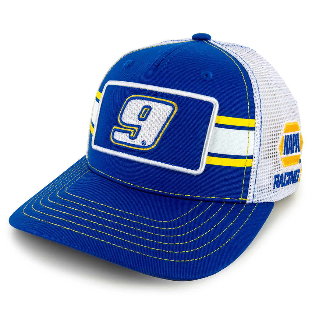Chase Elliott 2025 Striped #9 Mesh Hat Blue/White NASCAR