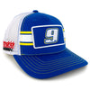 Chase Elliott 2025 Striped #9 Mesh Hat Blue/White NASCAR