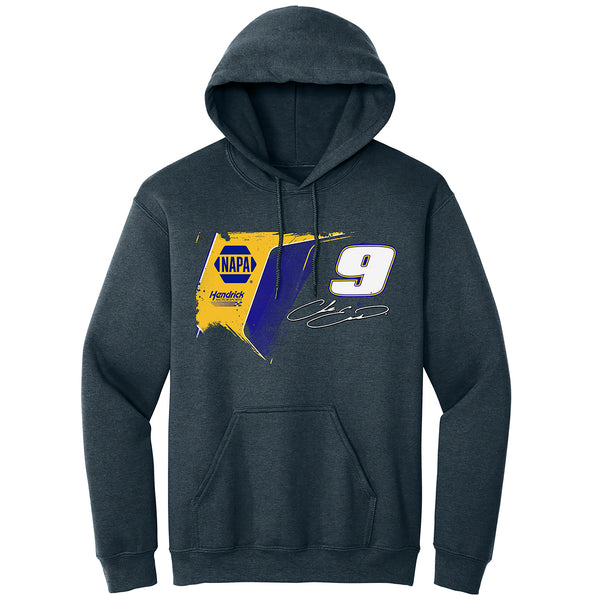 Chase Elliott 2026 NAPA Flash Heather Gray 2-Spot Hoodie Outerwear Sweatshirt #9 NASCAR